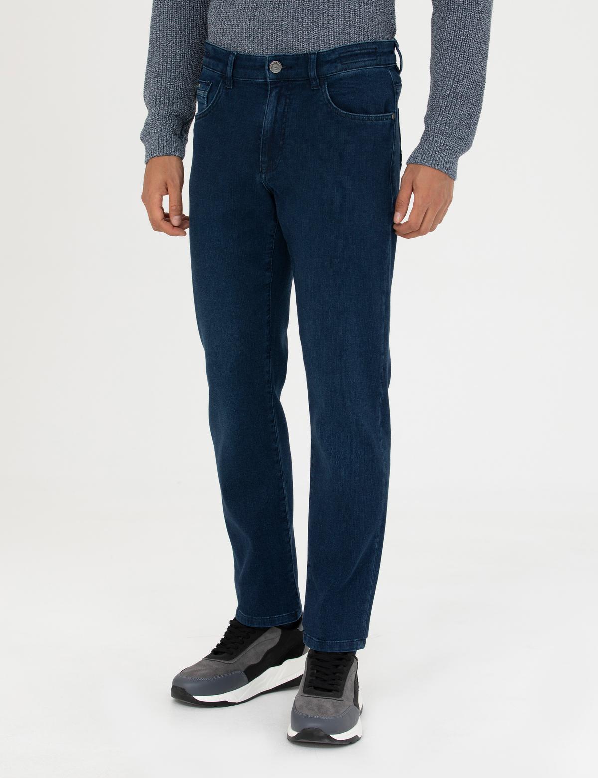 Lacivert Straight Fit Jean Pantolon - 50274381006