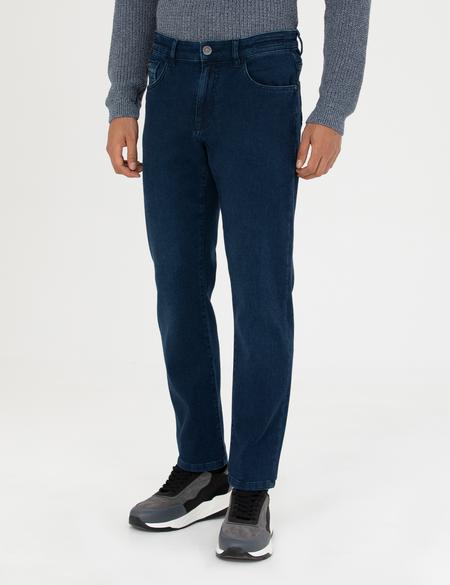 Lacivert Straight Fit Jean Pantolon - 50274381006