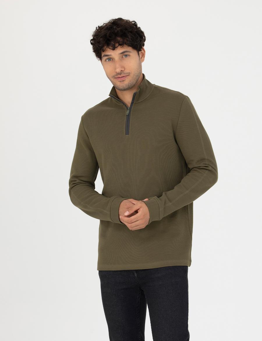 Haki Regular Fit Sweatshirt
