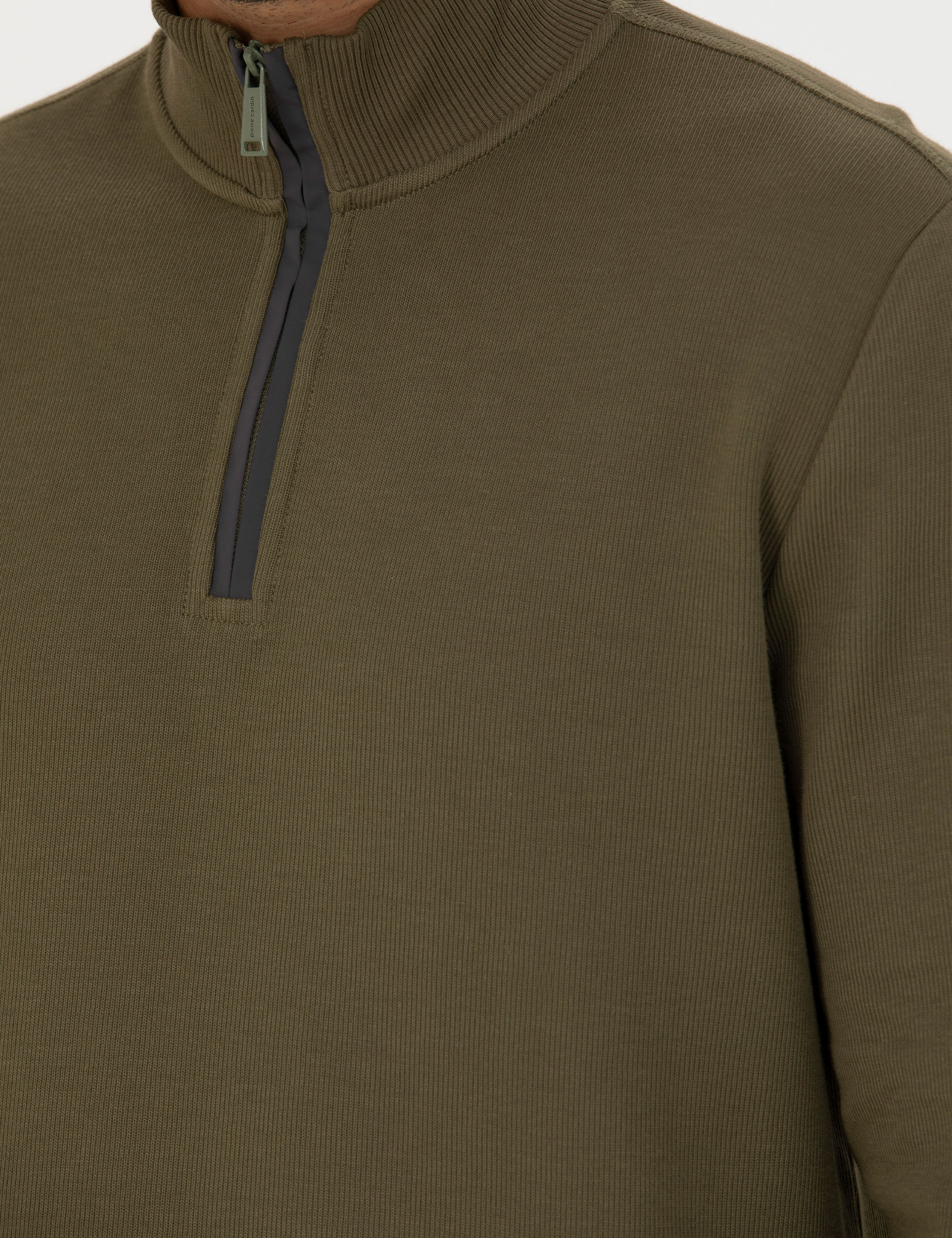 Pierre Cardin Haki Regular Fit Sweatshirt görsel 7