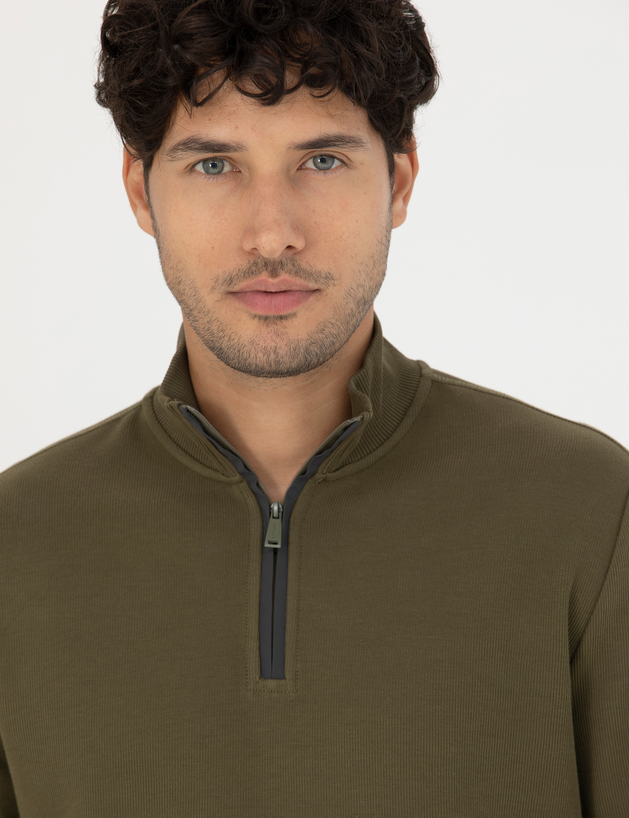 Pierre Cardin Haki Regular Fit Sweatshirt görsel 2