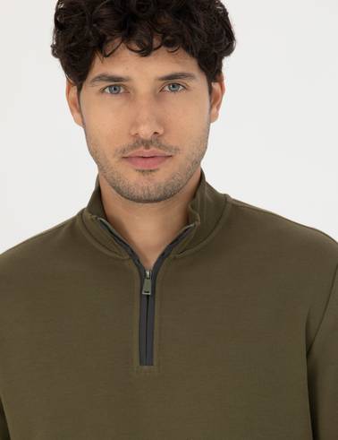 Haki Regular Fit Sweatshirt