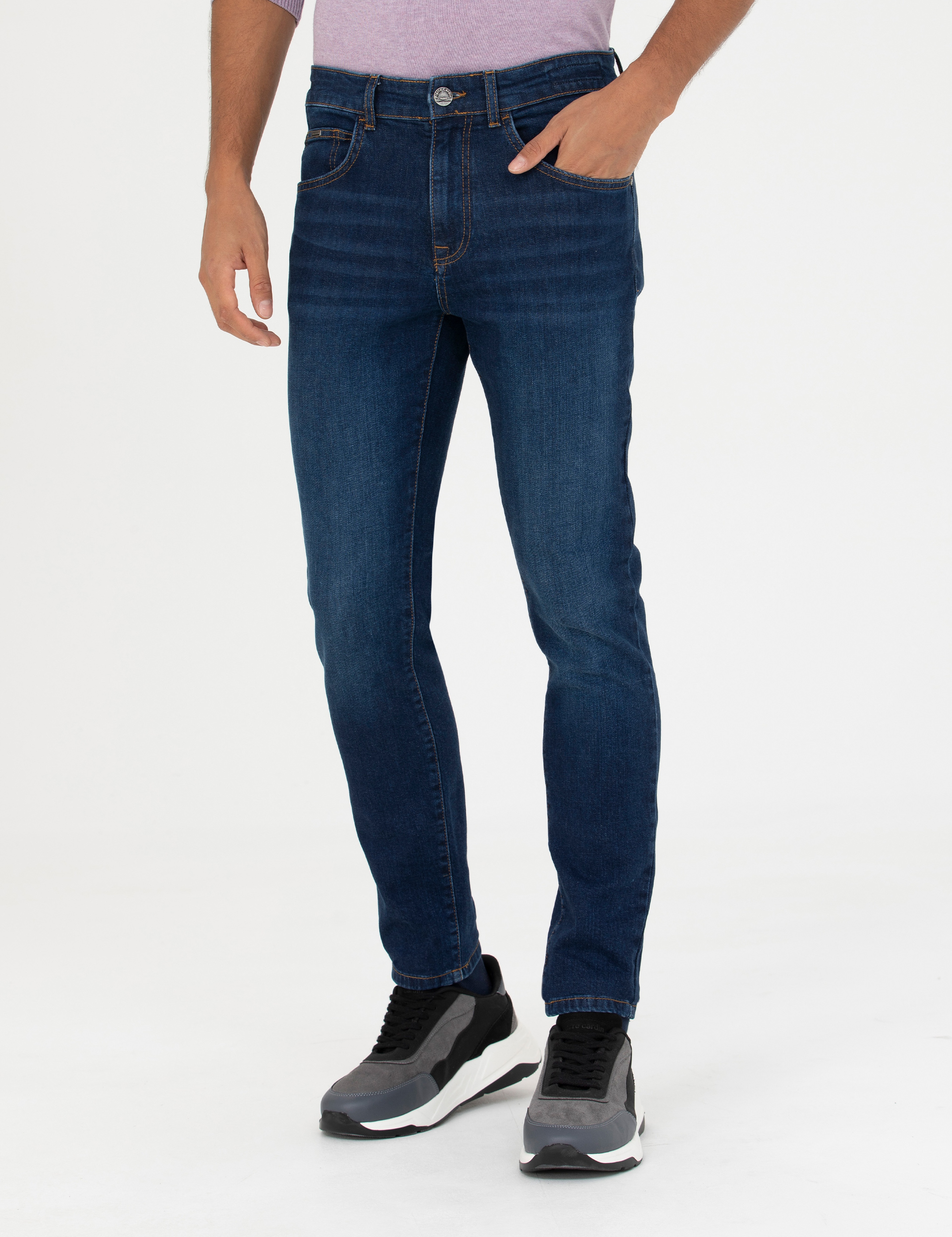 Lacivert Slim Fit Jean Pantolon - Image 2