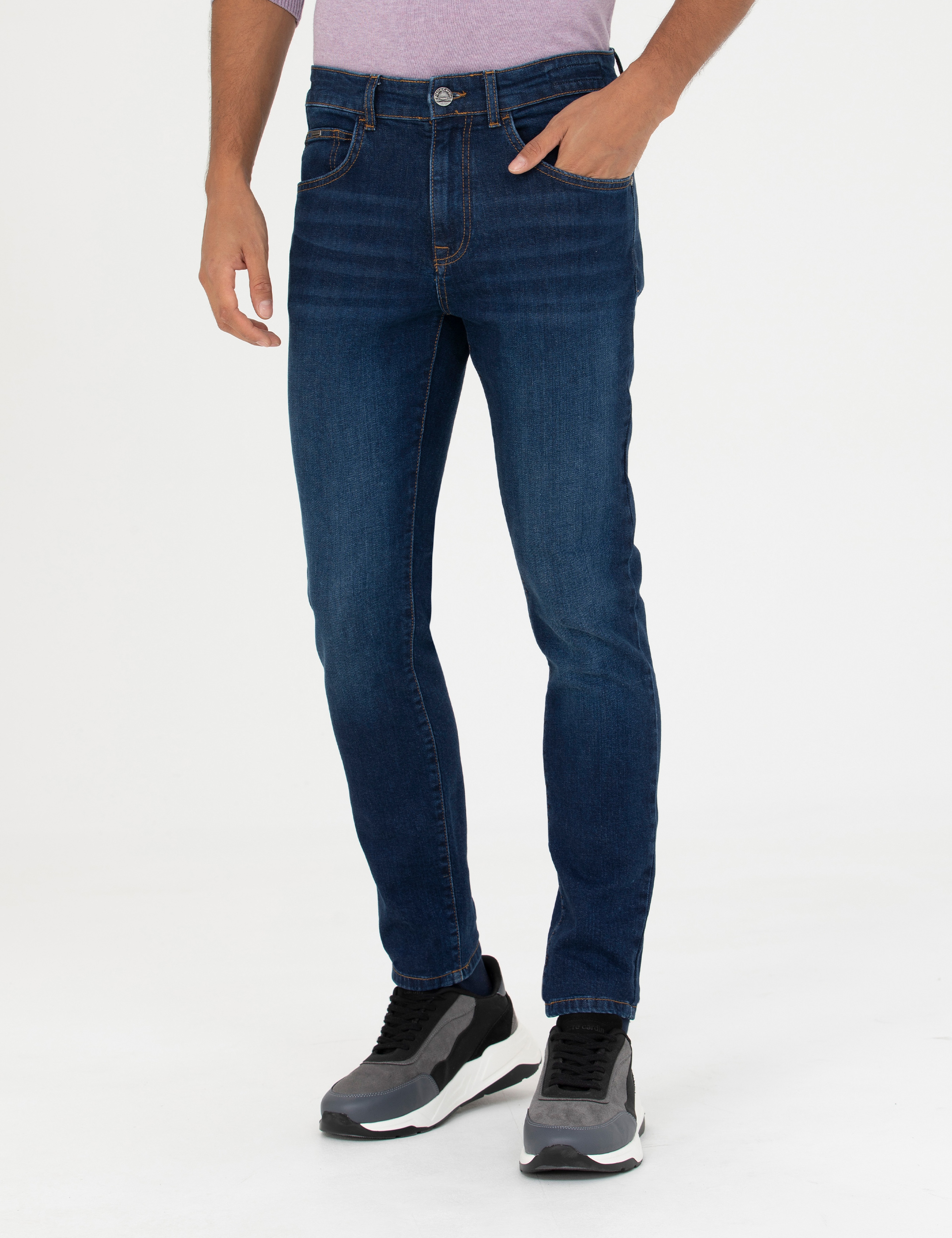 Lacivert Slim Fit Jean Pantolon