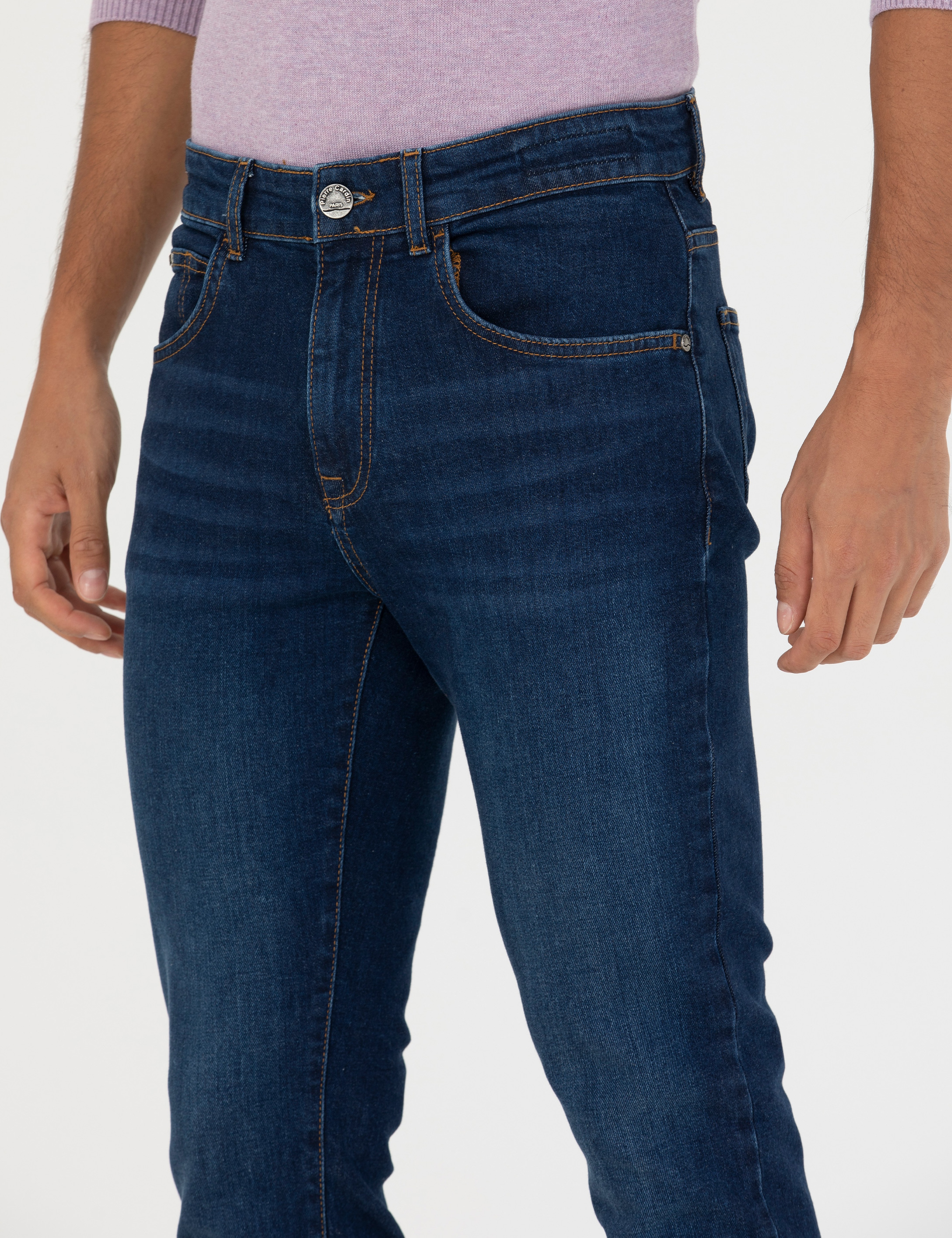 Lacivert Slim Fit Jean Pantolon - Image 6