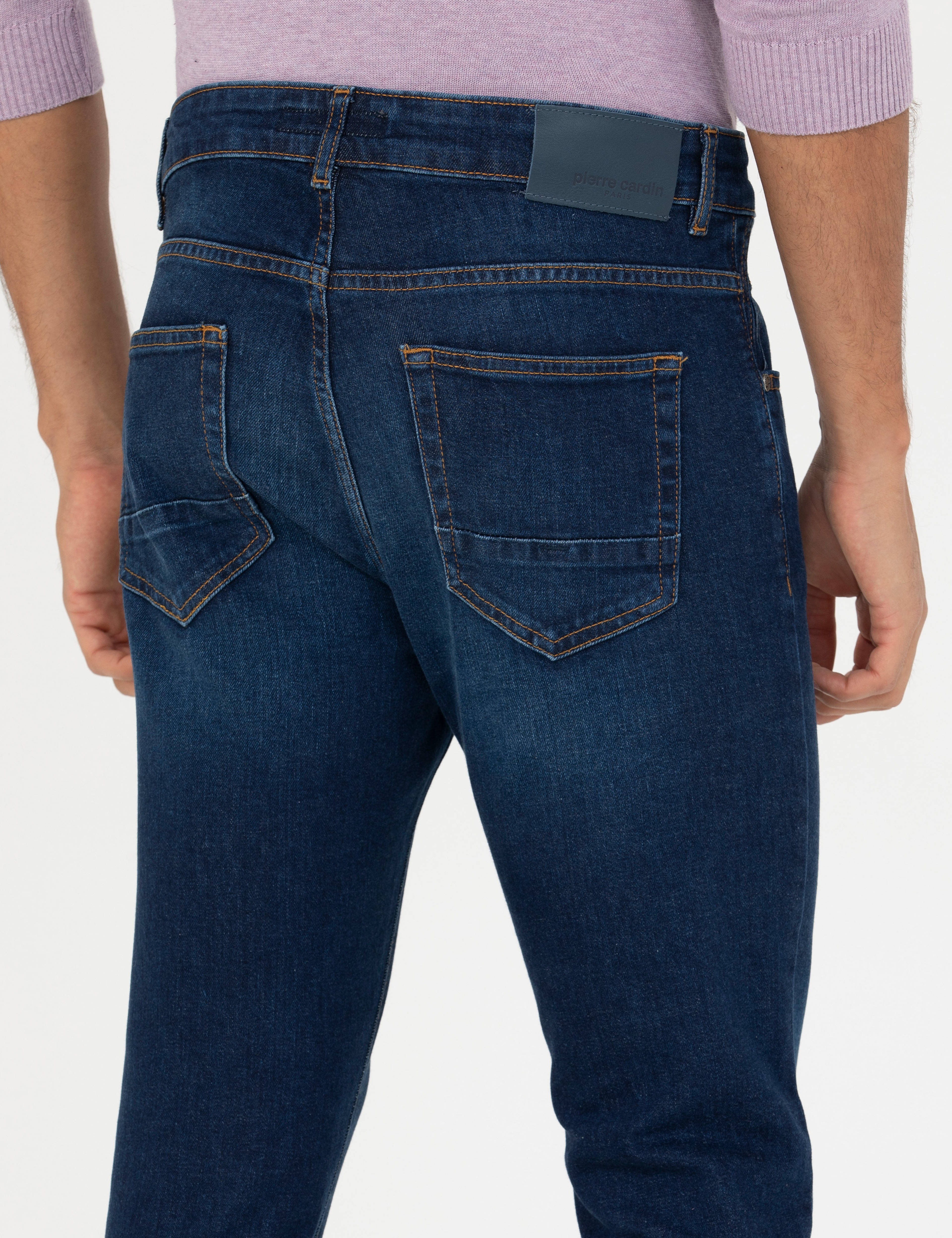 Lacivert Slim Fit Jean Pantolon - Image 7