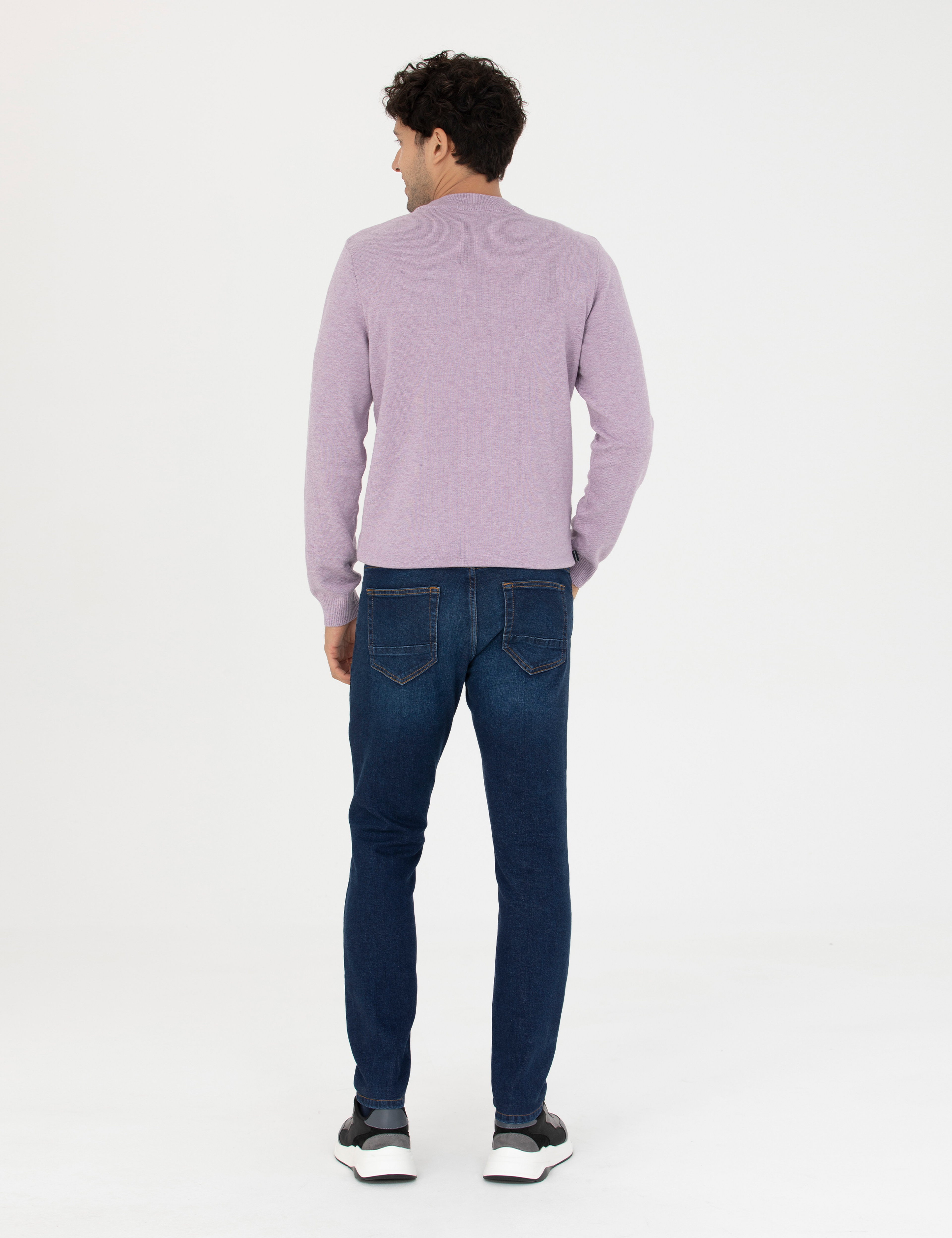Lacivert Slim Fit Jean Pantolon - Image 4