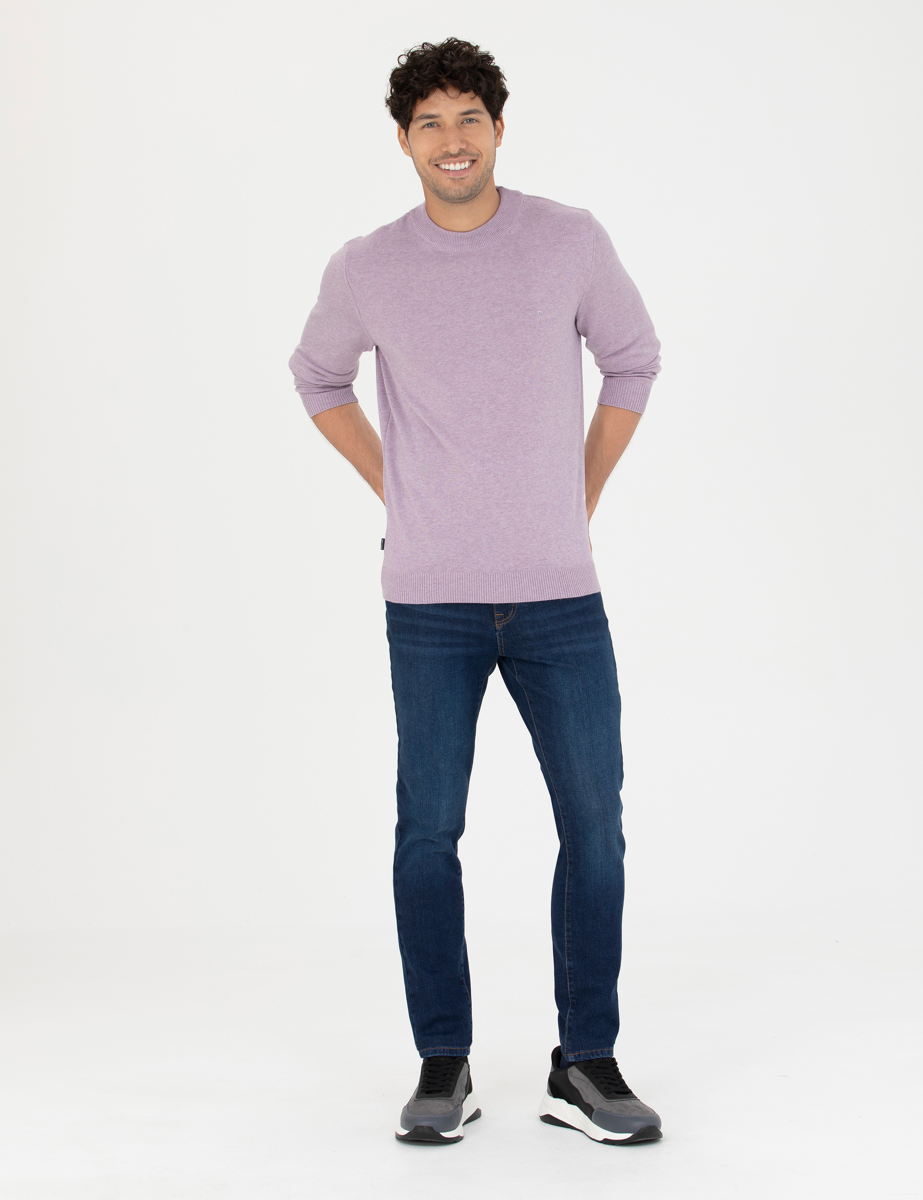 Lacivert Slim Fit Jean Pantolon - Image 1