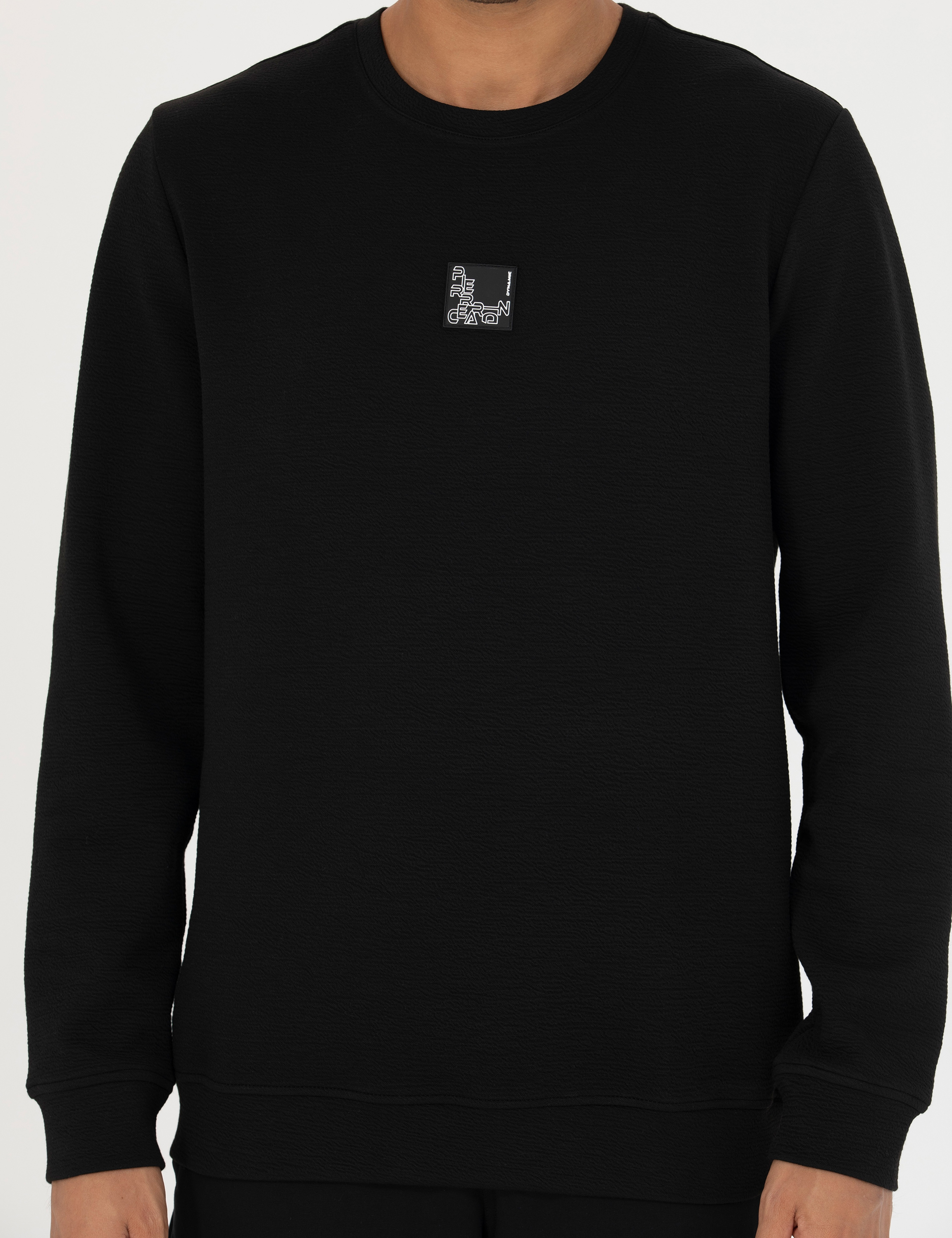 Siyah Regular Fit Sweatshirt - Image 6