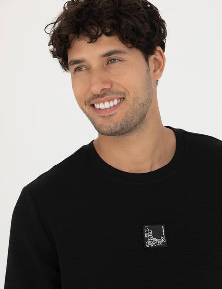 Siyah Regular Fit Sweatshirt - 50273927013