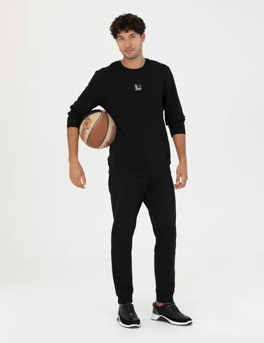 Siyah Regular Fit Sweatshirt