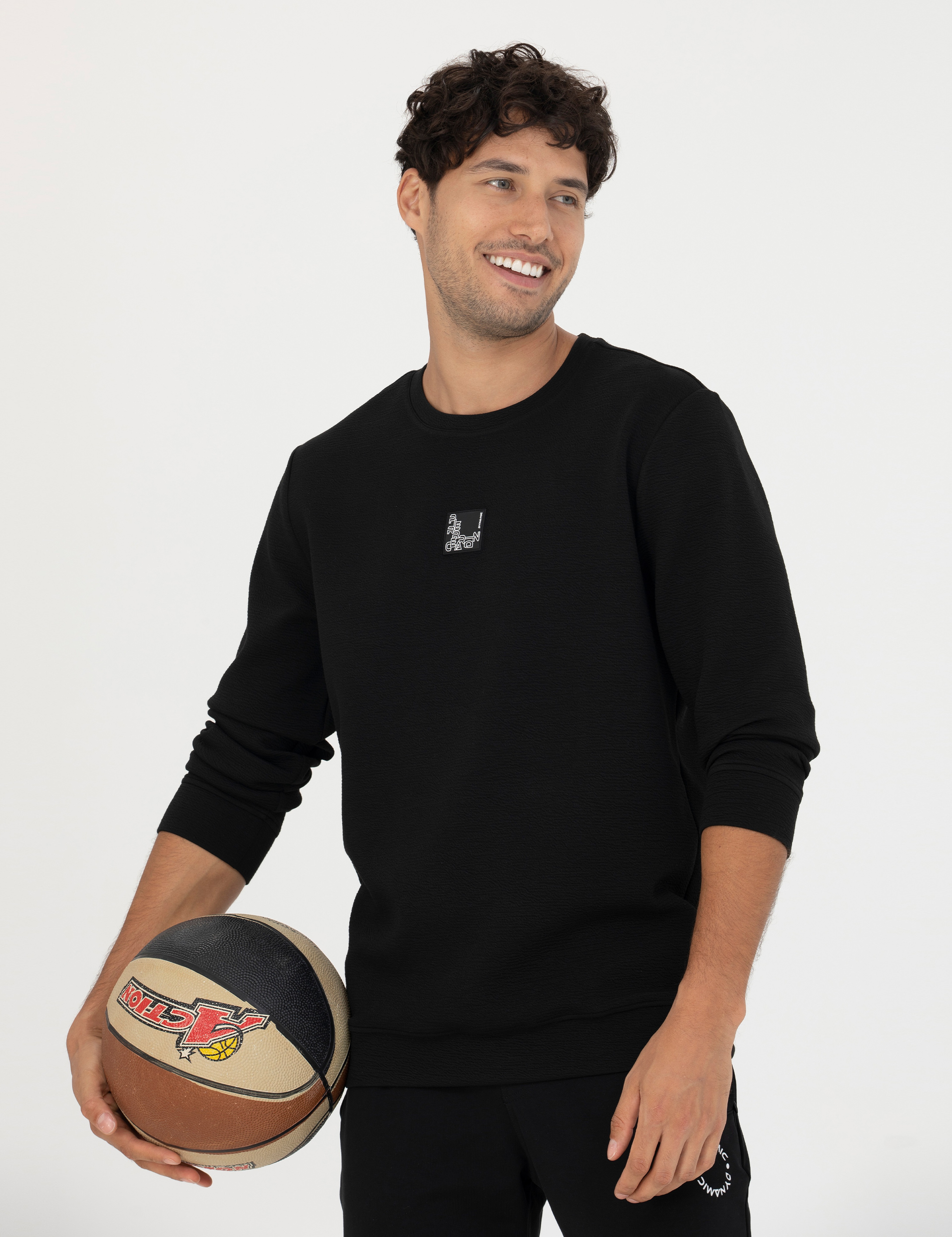 Siyah Regular Fit Sweatshirt - Image 3