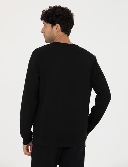 Siyah Regular Fit Sweatshirt - 50273927013