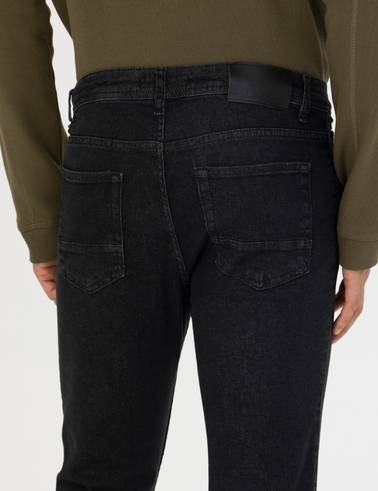 Siyah Slim Fit Jean Pantolon
