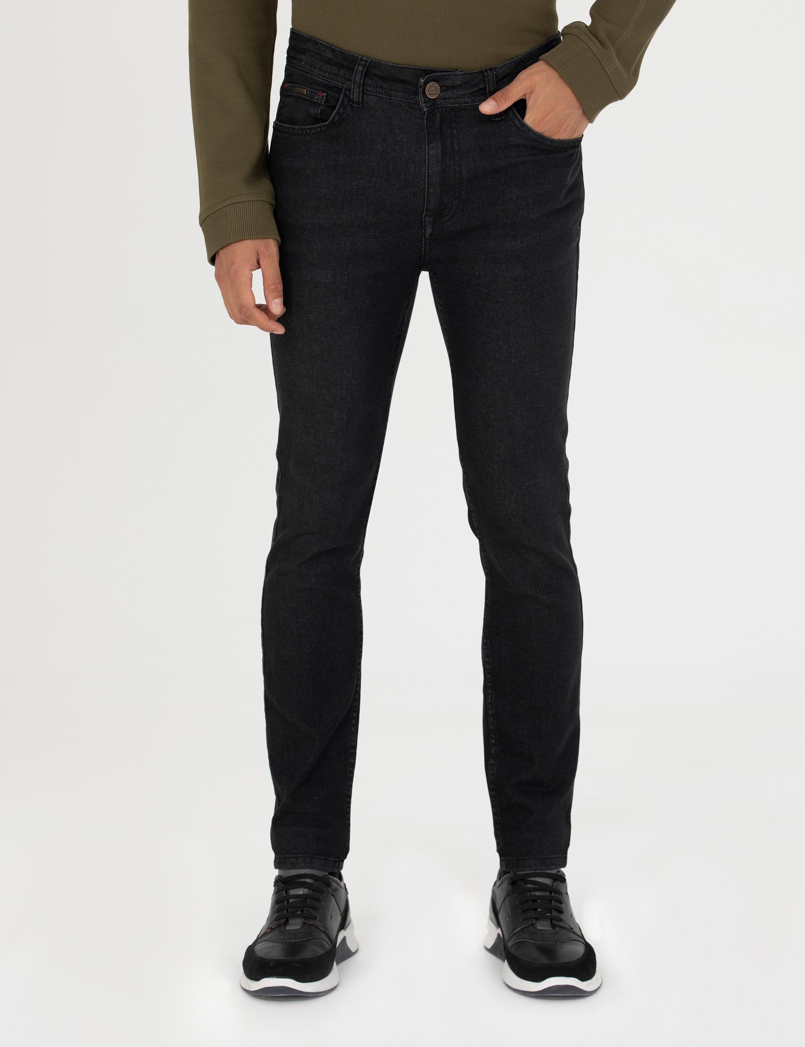 Siyah Slim Fit Jean Pantolon