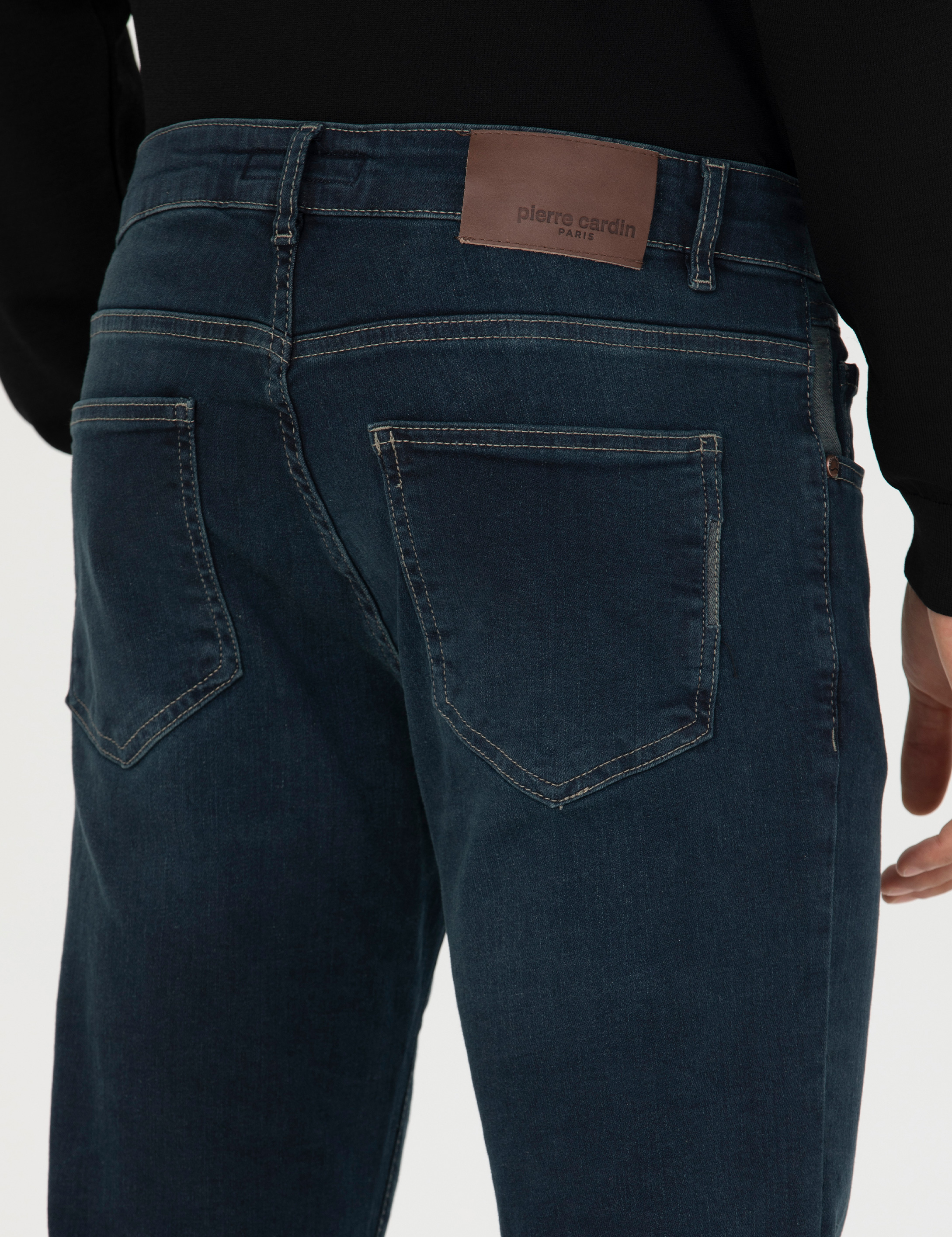 Koyu Lacivert Slim Fit Jean Pantolon - Image 7
