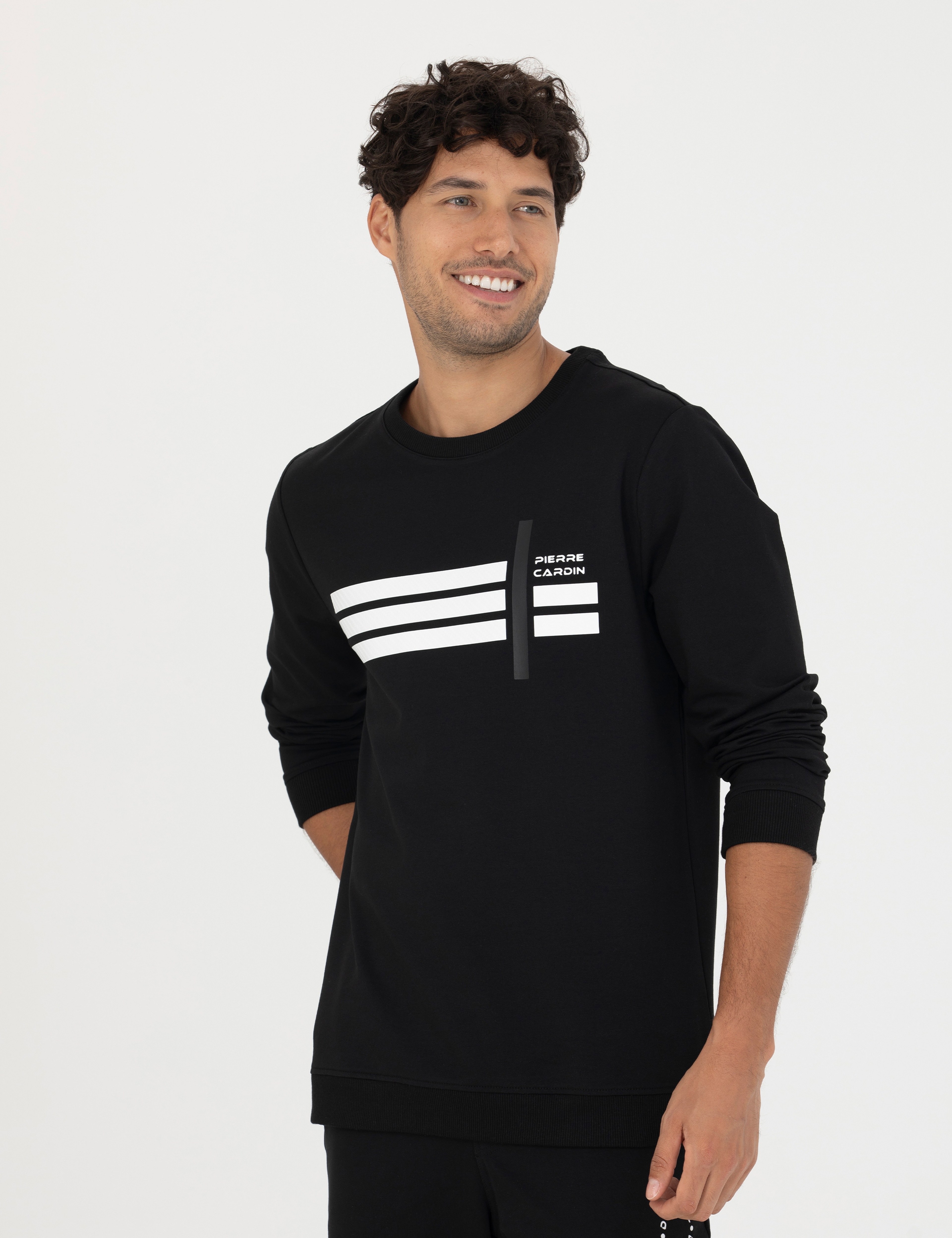 Siyah Regular Fit Sweatshirt - Image 3