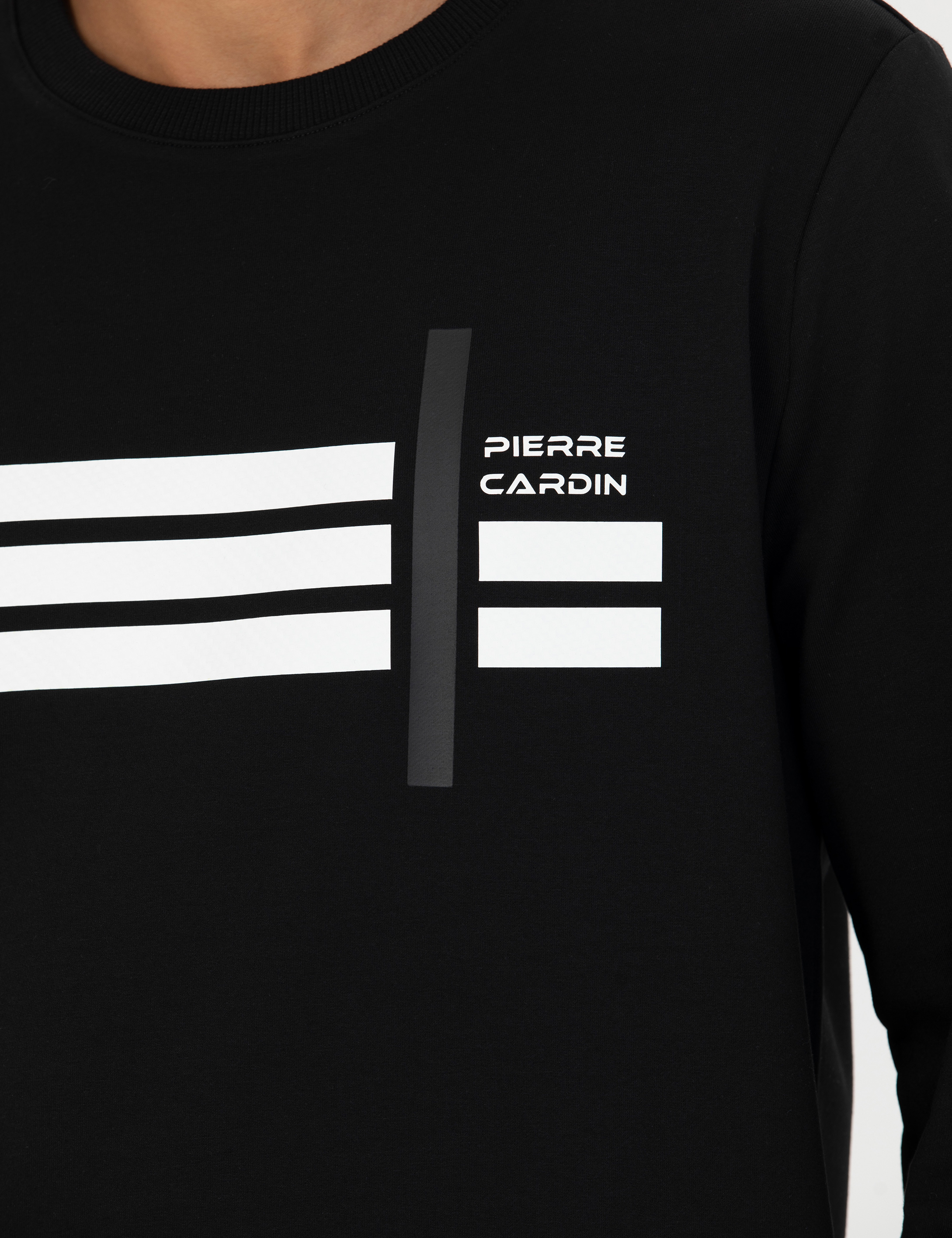 Pierre Cardin Siyah Regular Fit Sweatshirt görsel 7