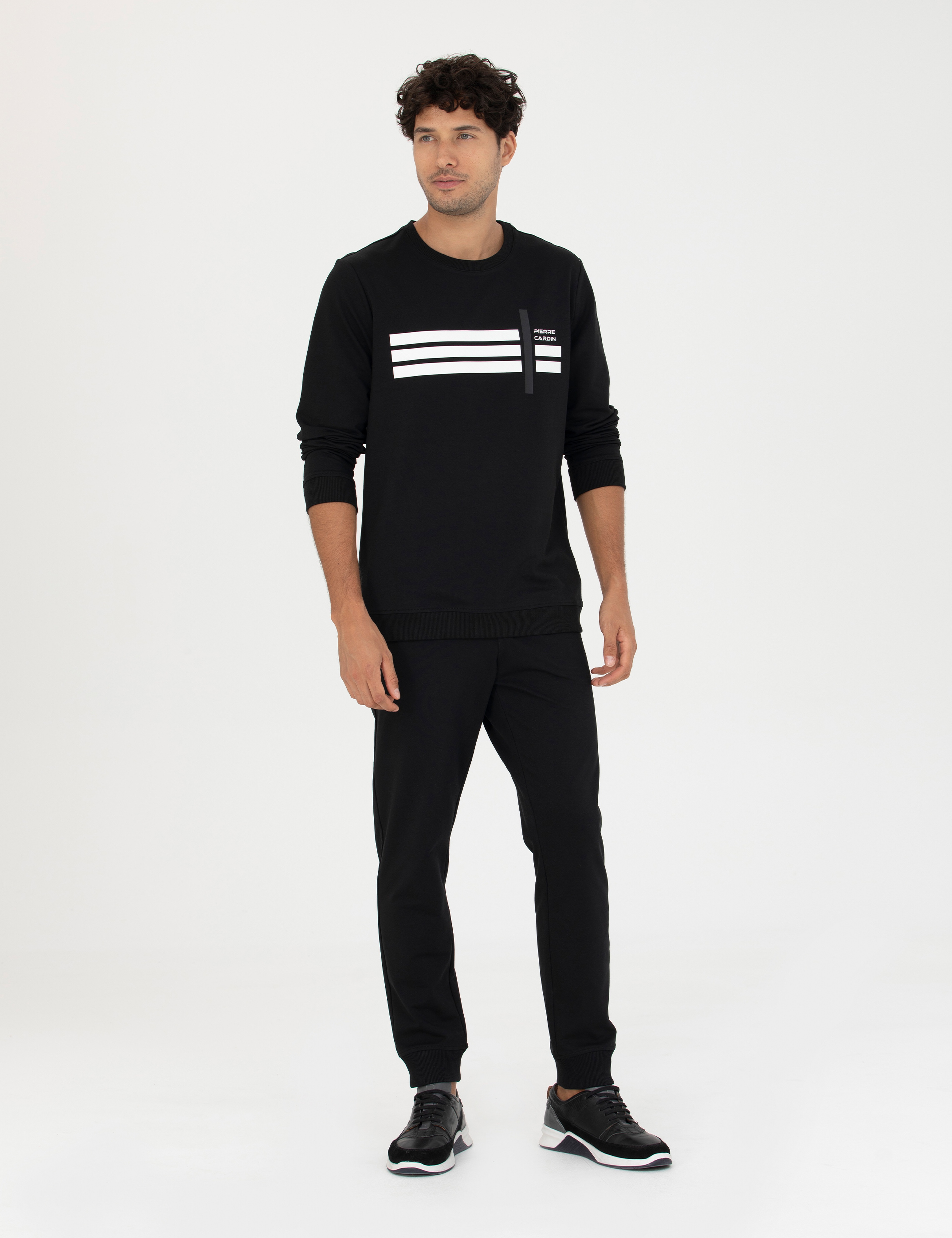 Siyah Regular Fit Sweatshirt - Image 4