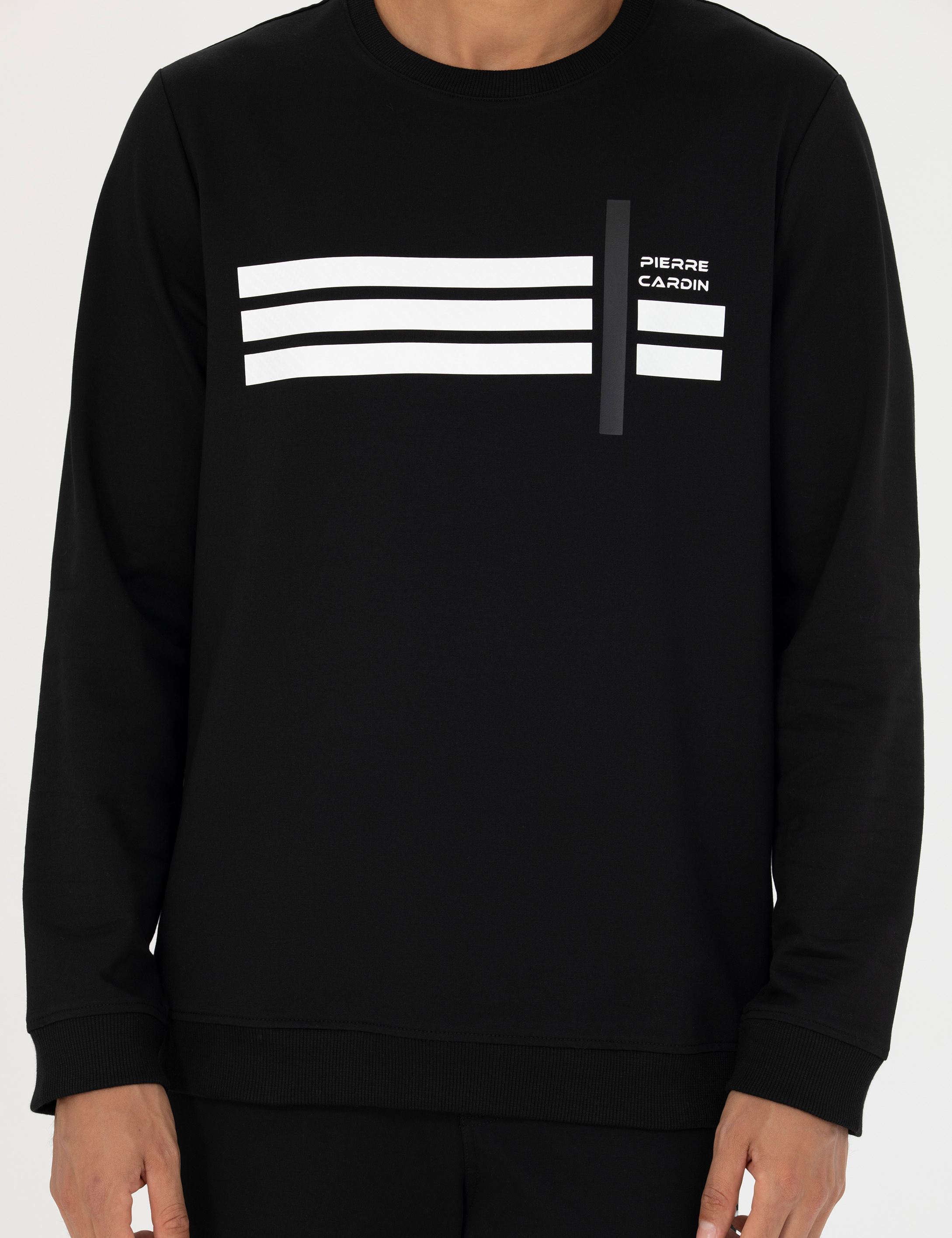 Pierre Cardin Siyah Regular Fit Sweatshirt görsel 6