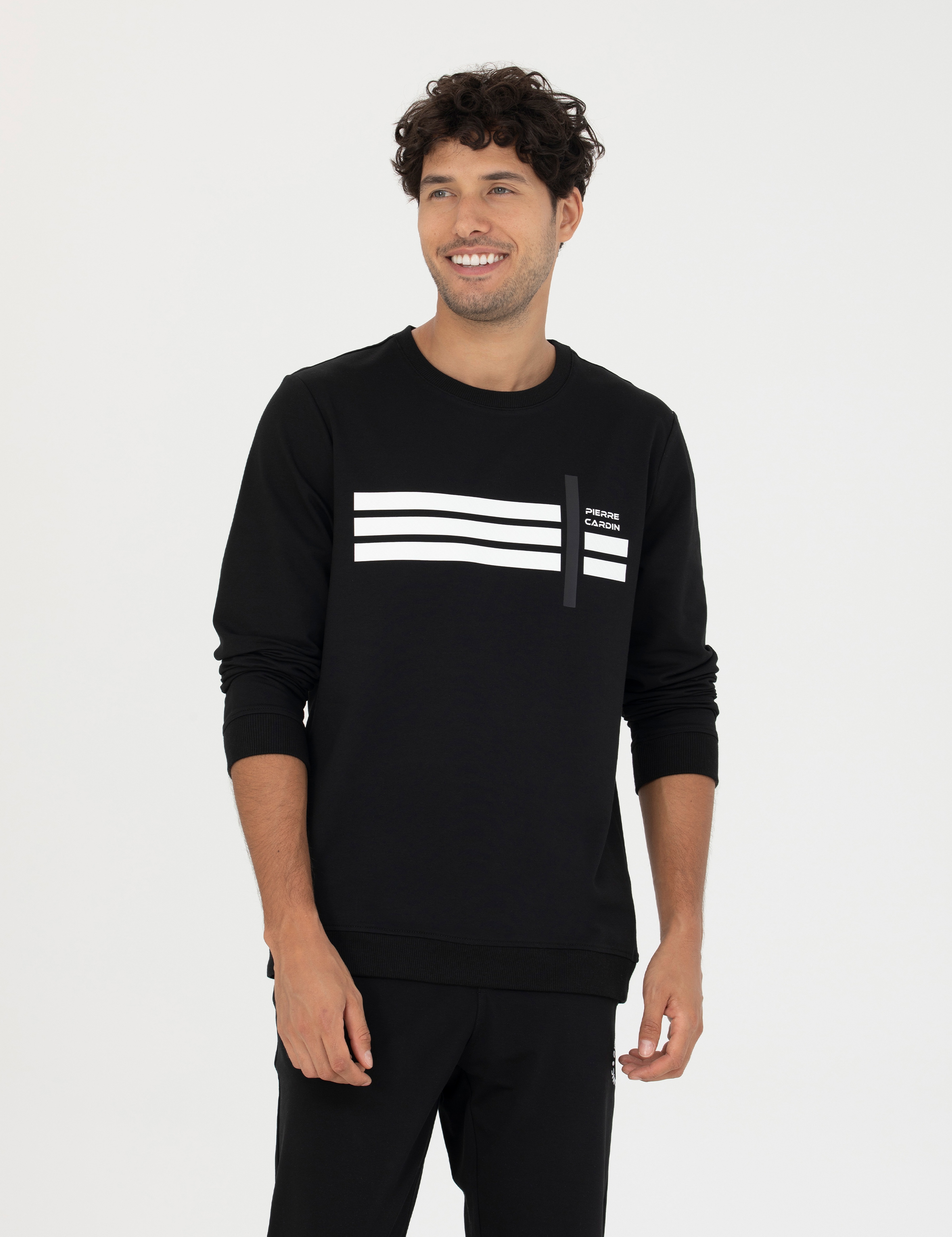 Siyah Regular Fit Sweatshirt - Image 1