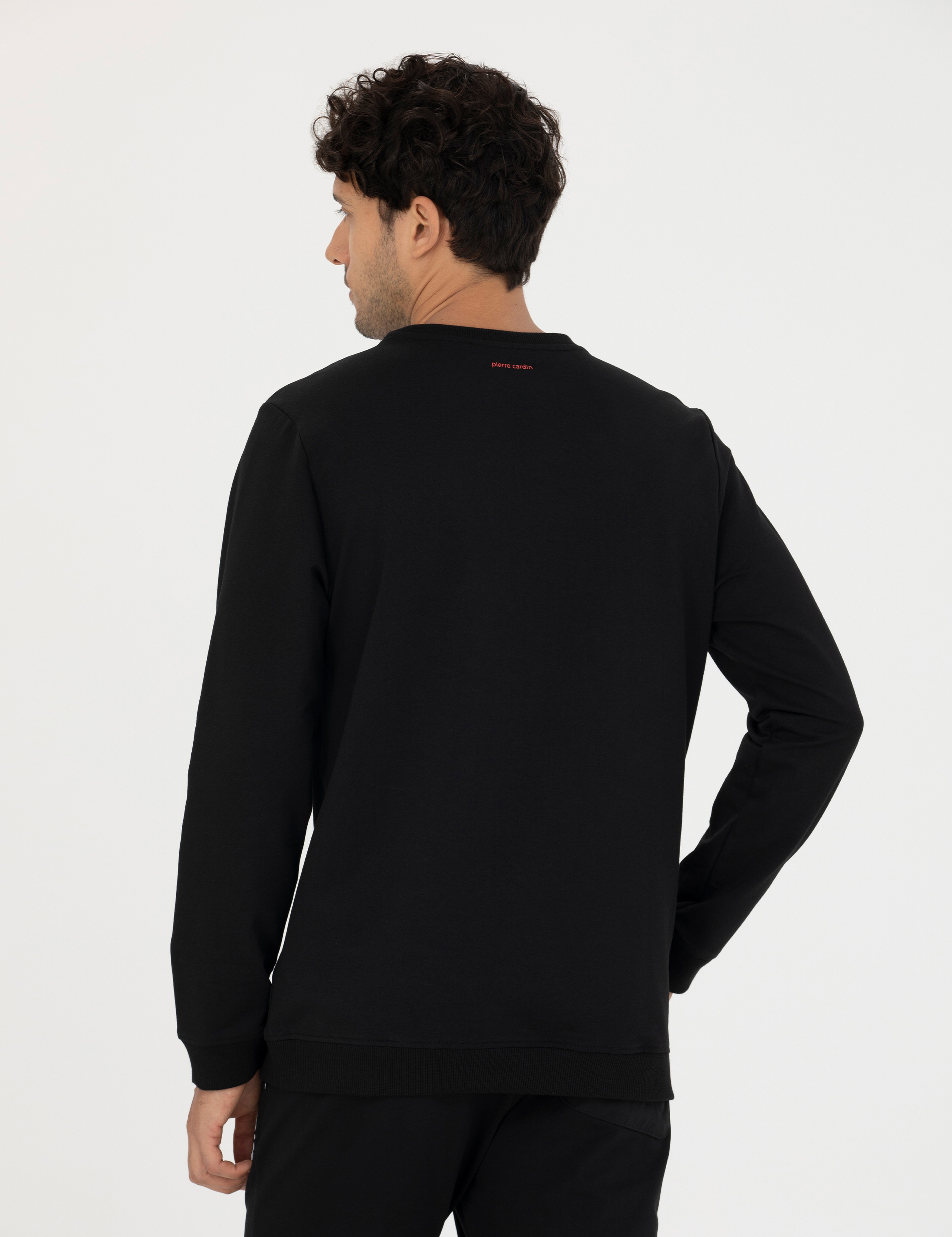 Siyah Regular Fit Sweatshirt - Image 5