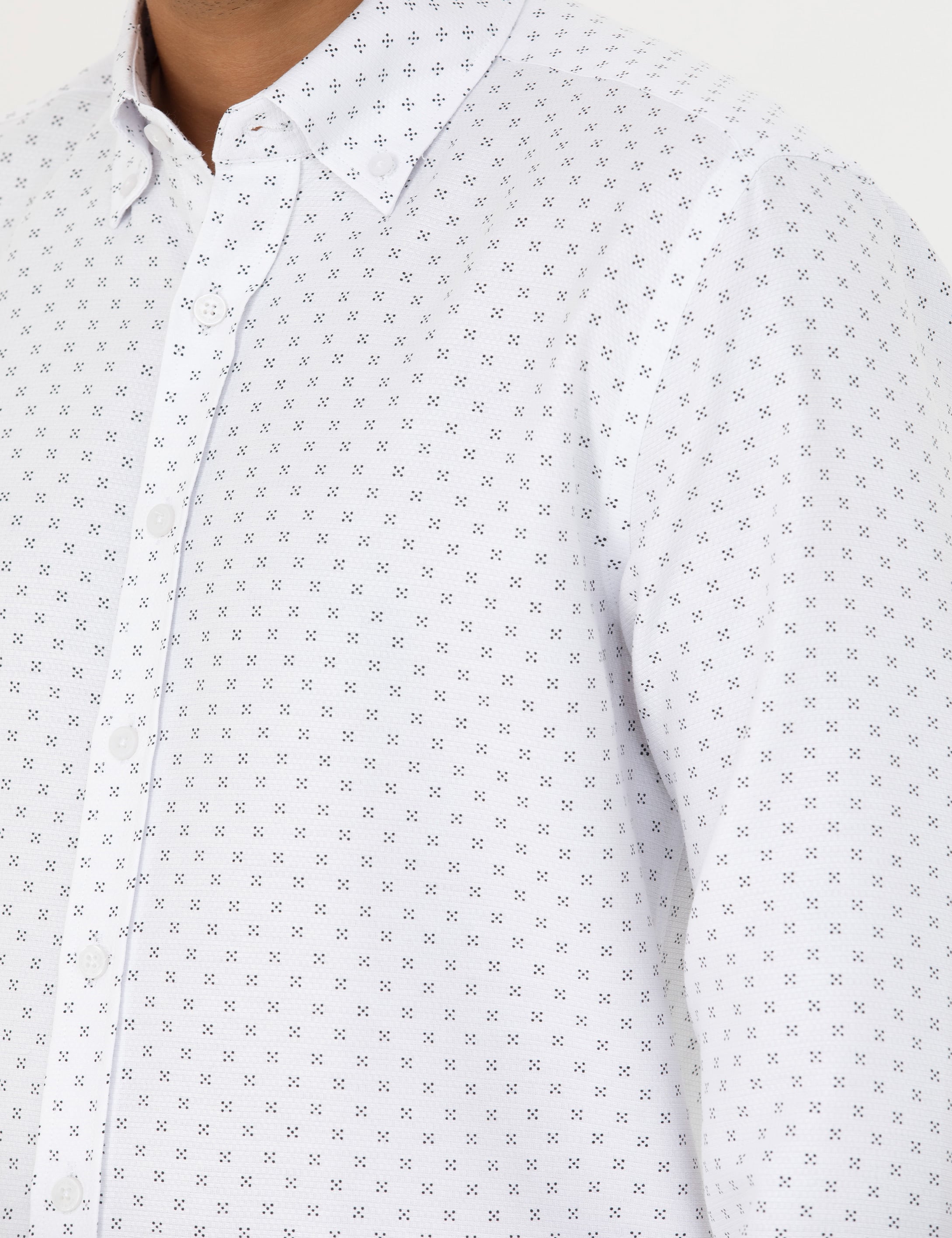 Lacivert Slim Fit Uzun Kollu Gömlek