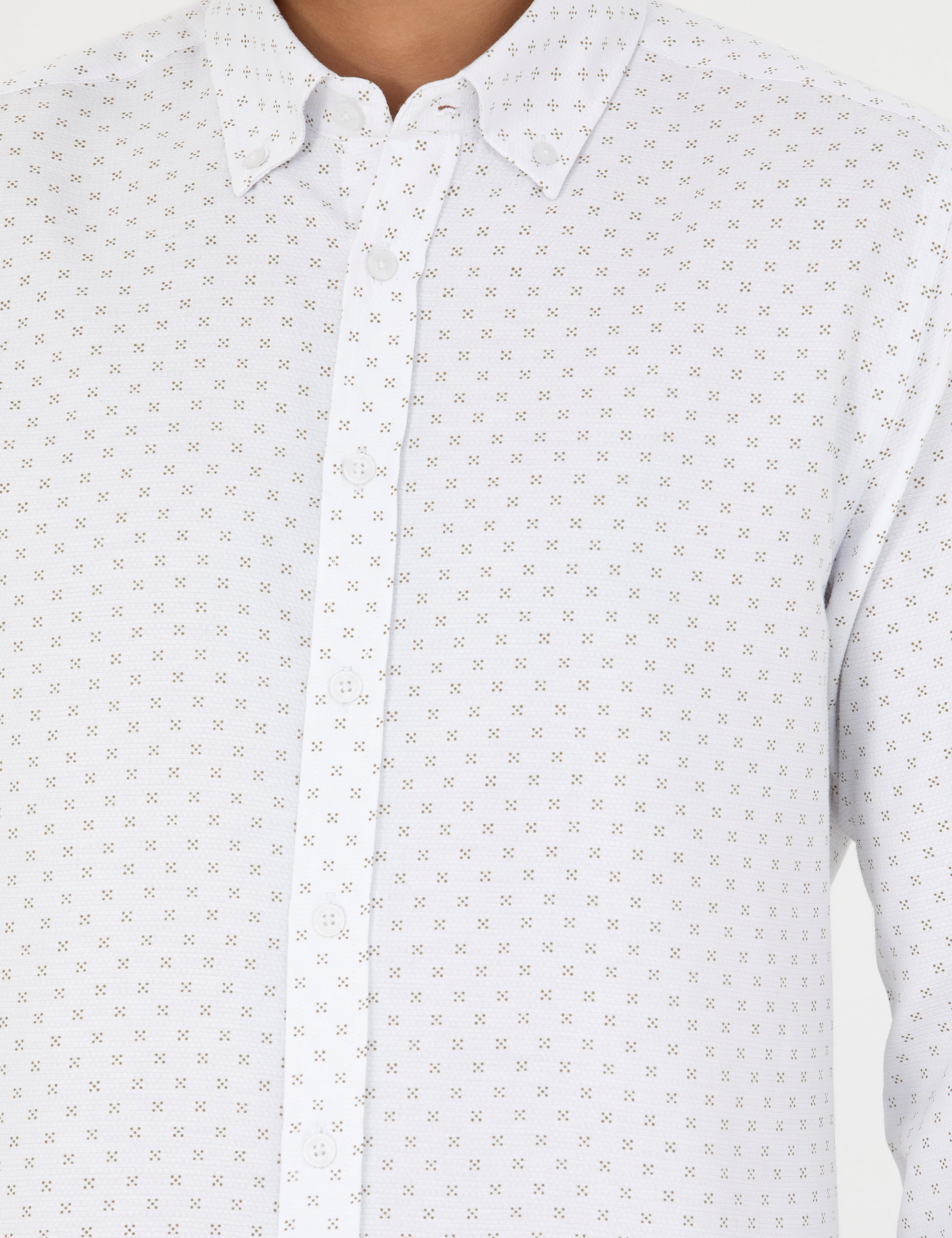 Haki Slim Fit Uzun Kollu Gömlek