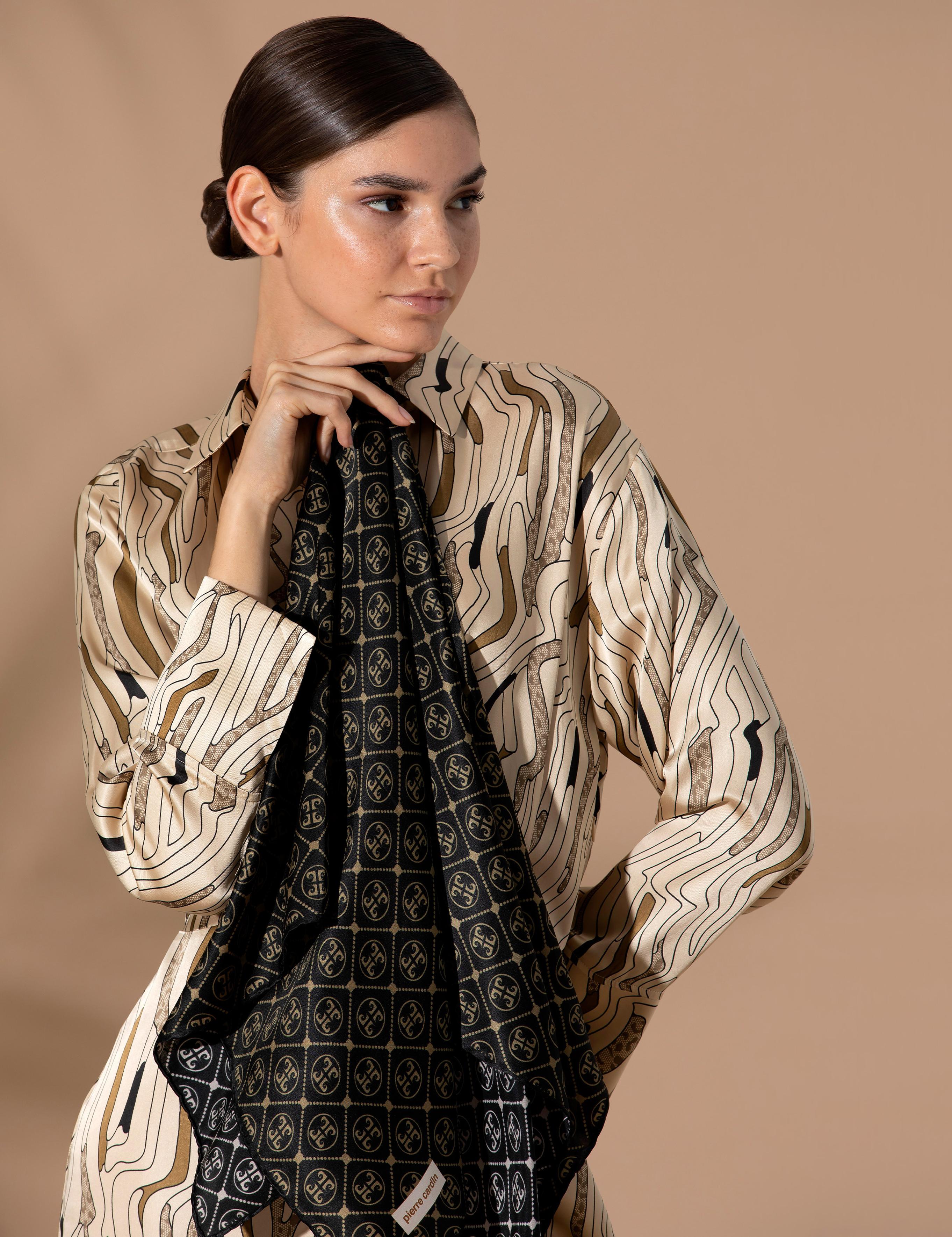 Kahverengi İpek Eşarp