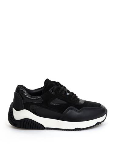 Siyah Deri Sneaker