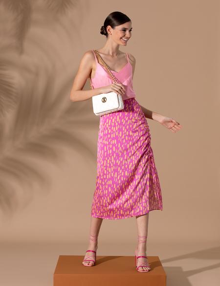 Menekşe Yırtmaç Detaylı Etek - 50249574021