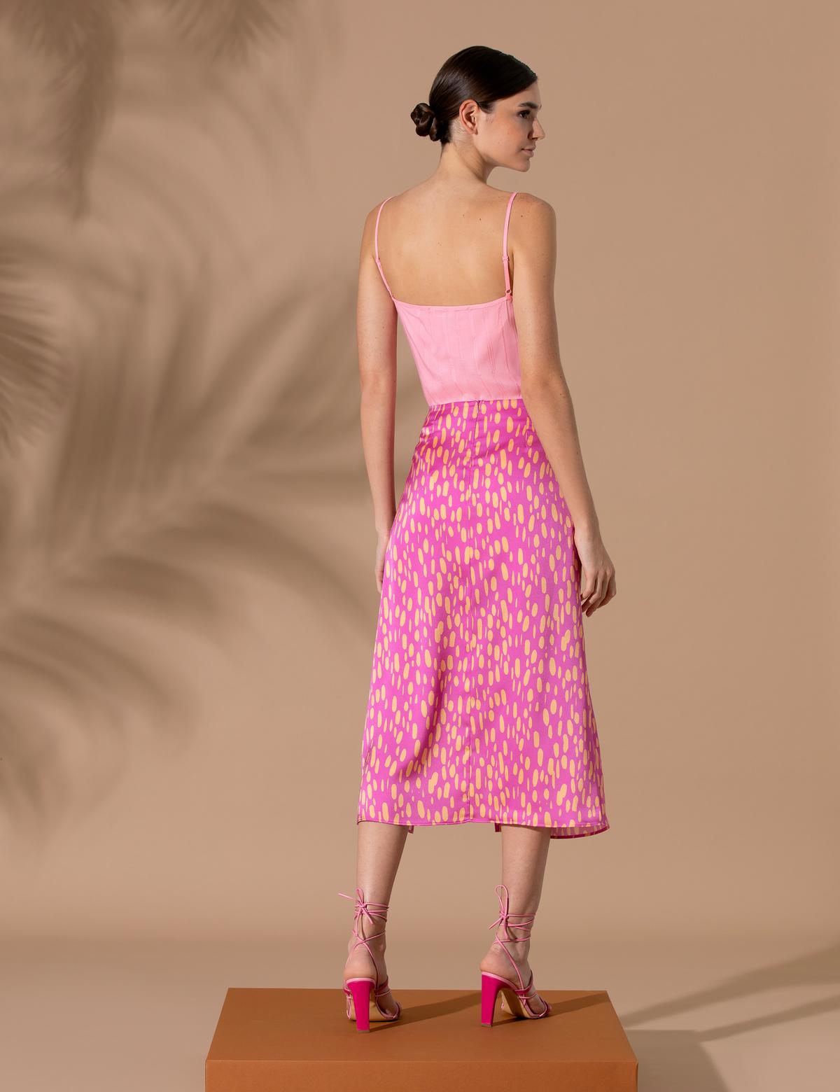 Menekşe Yırtmaç Detaylı Etek - 50249574021