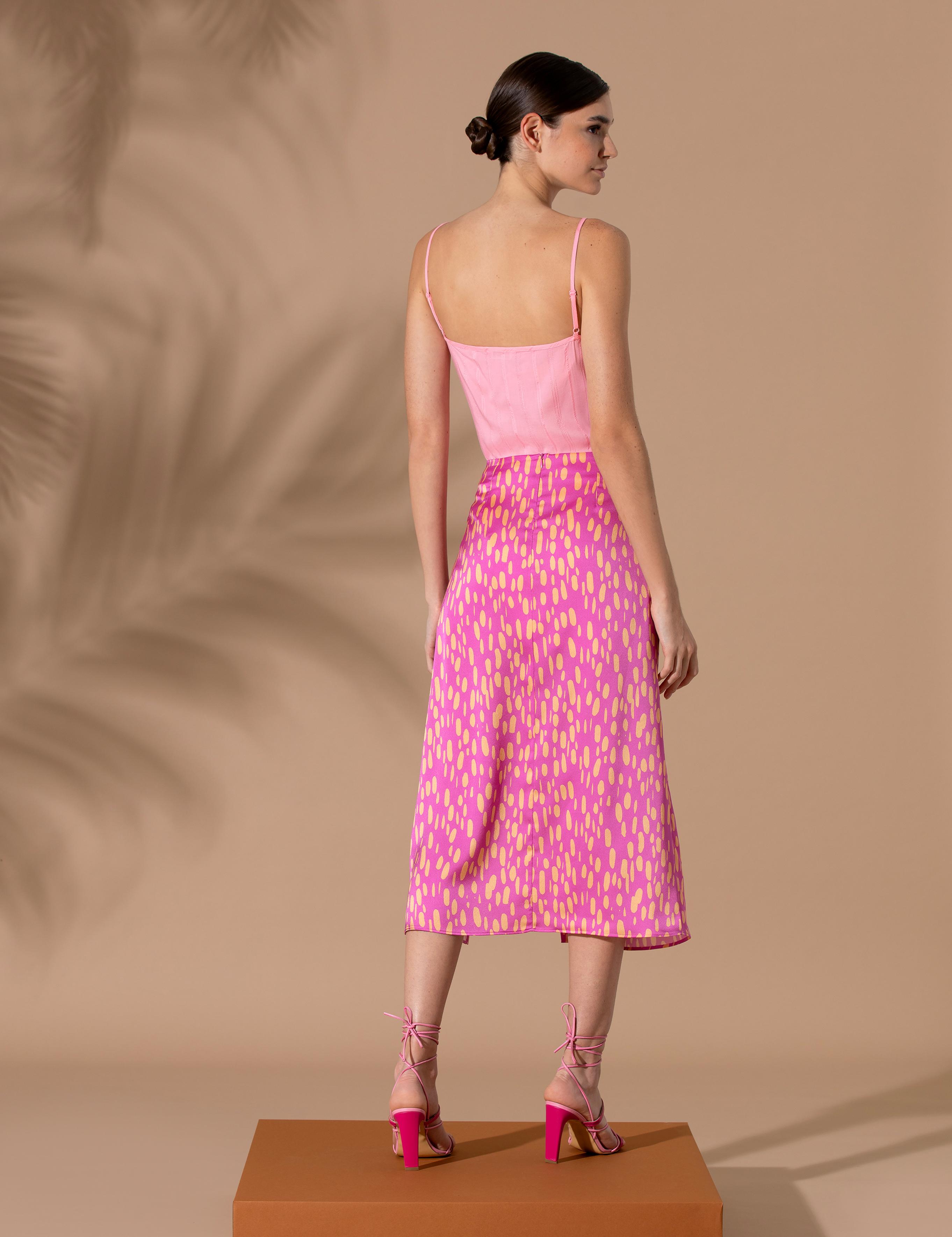 Menekşe Yırtmaç Detaylı Etek