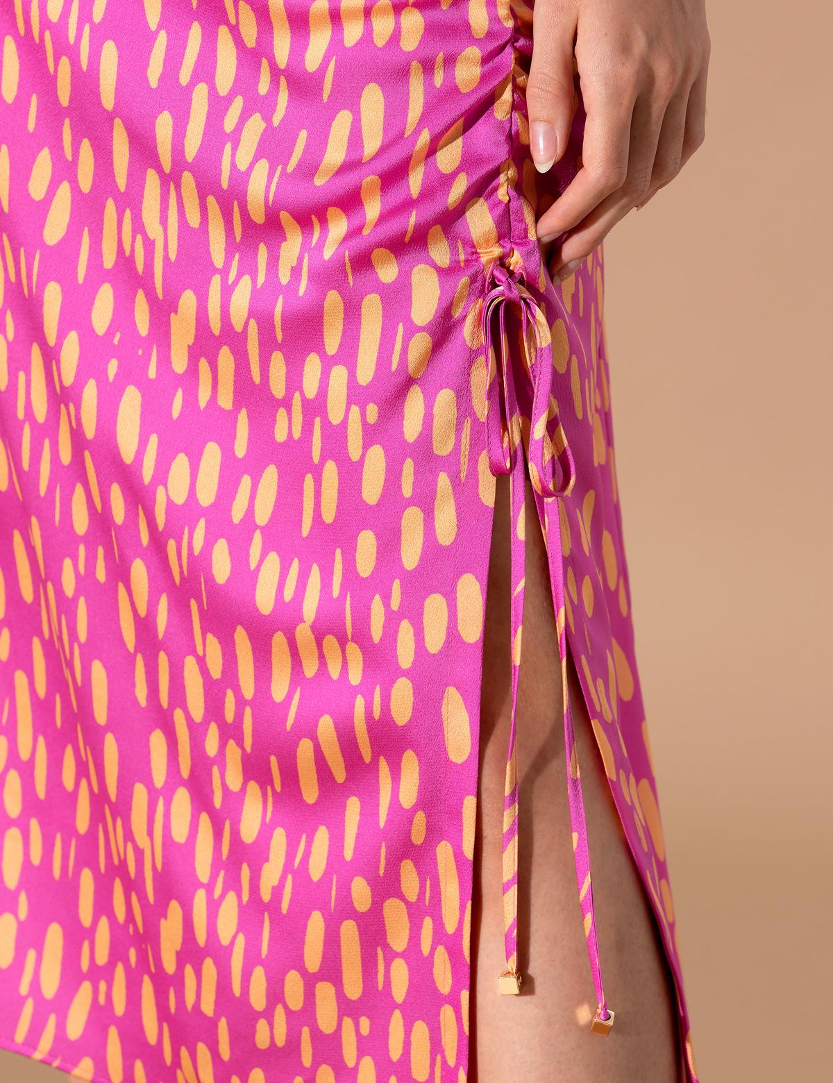 Menekşe Yırtmaç Detaylı Etek - 50249574021