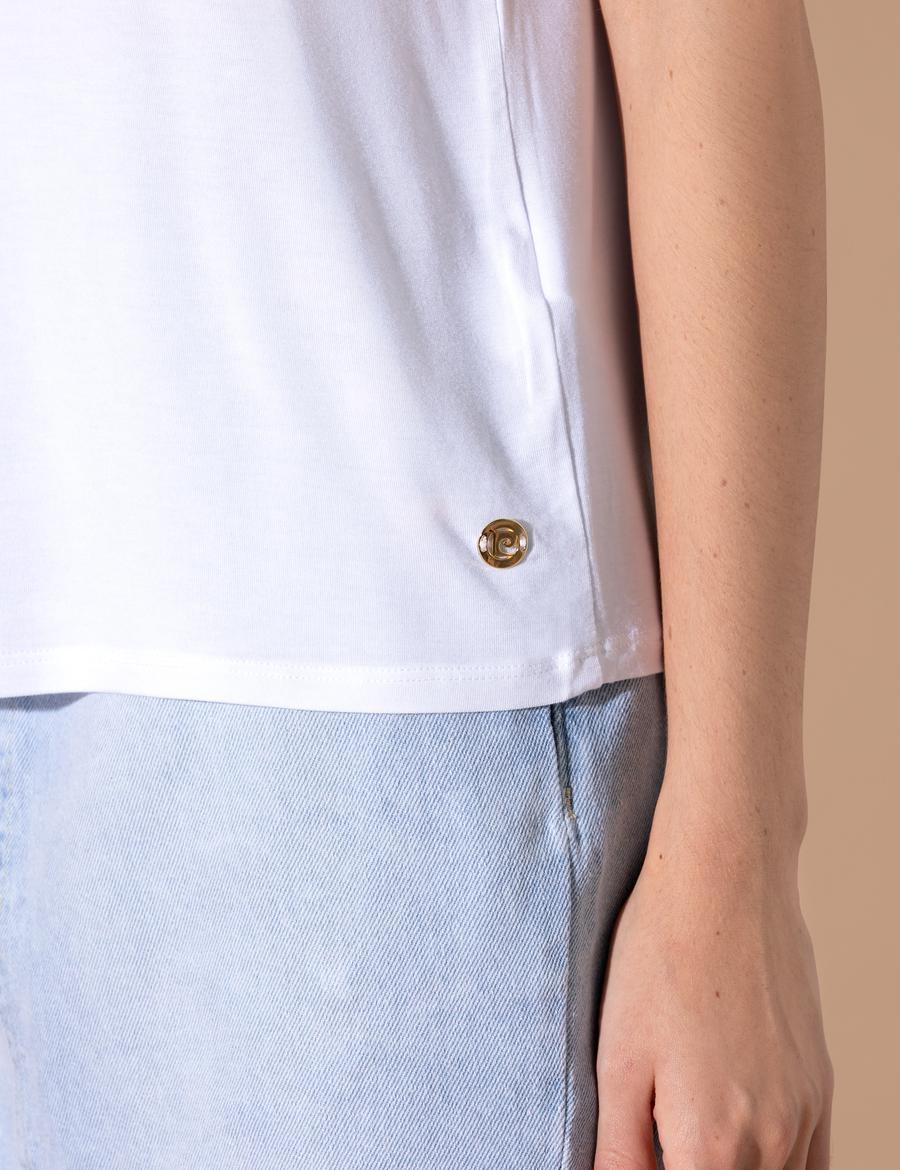 Beyaz Comfort Fit V Yaka Basic Tişört