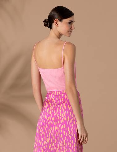 Pembe Askılı Regular Fit Bluz