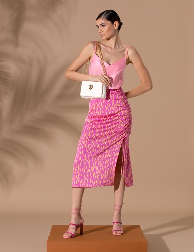 Pembe Askılı Regular Fit Bluz