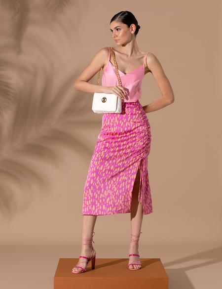 Pembe Askılı Regular Fit Bluz - 50262565016