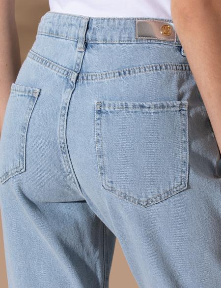 Açık Mavi Mom Fit Jean Pantolon - 50262575014