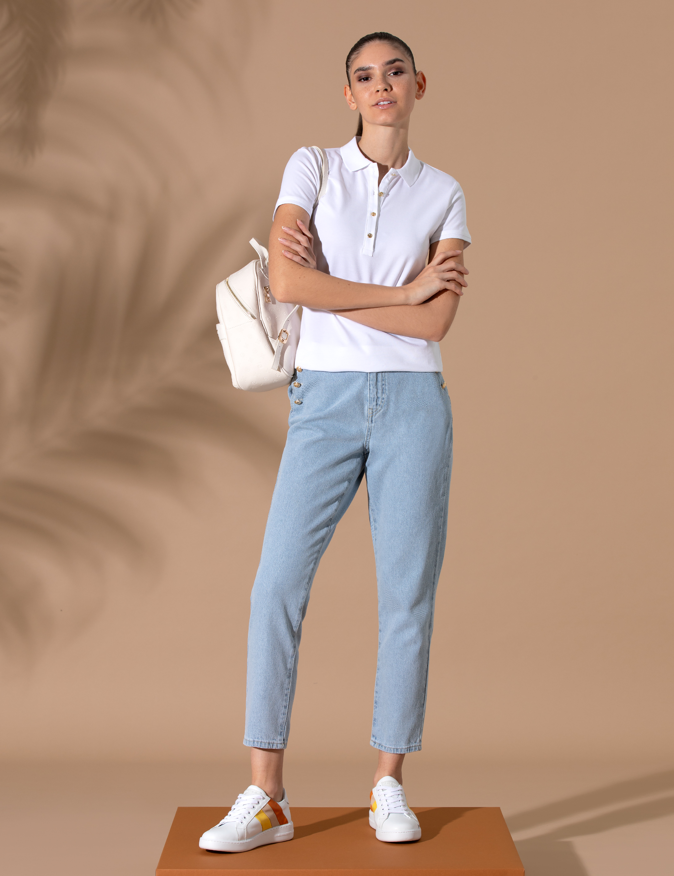 Açık Mavi Mom Fit Jean Pantolon