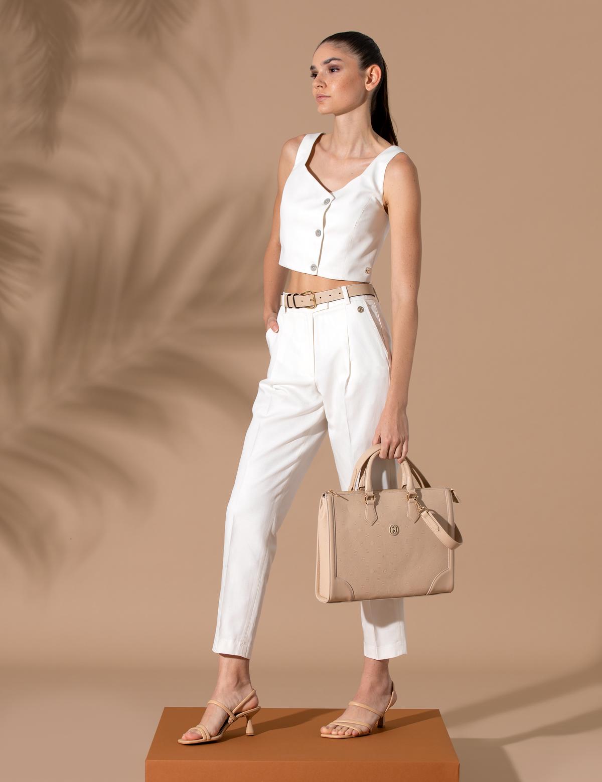 Ekru Havuç Fit Kumaş Pantolon - 50262595051