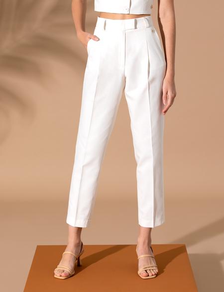 Ekru Havuç Fit Kumaş Pantolon - 50262595051