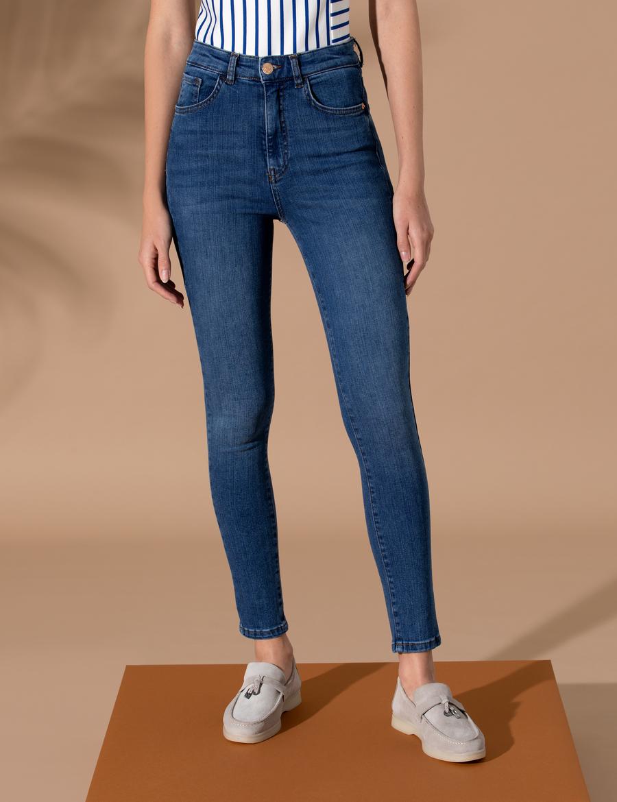 Koyu İndigo Skinny Fit Jean Pantolon