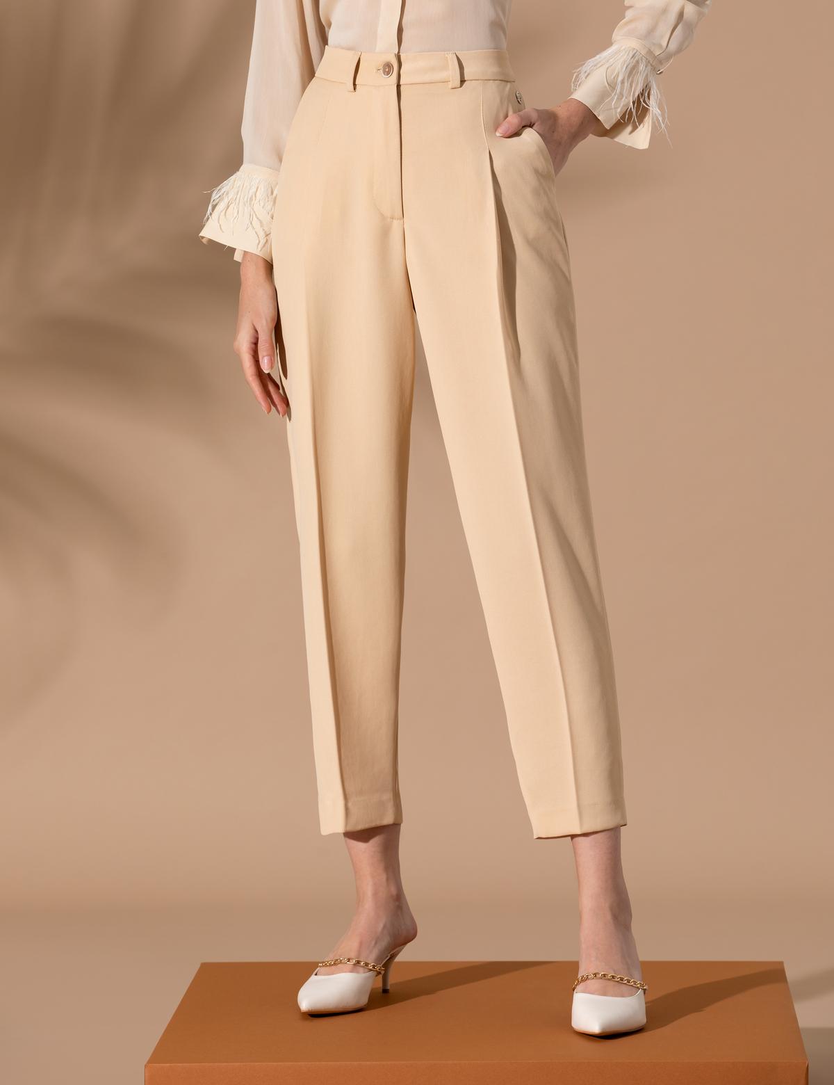 Bej Kumaş Pantolon - 50269307016