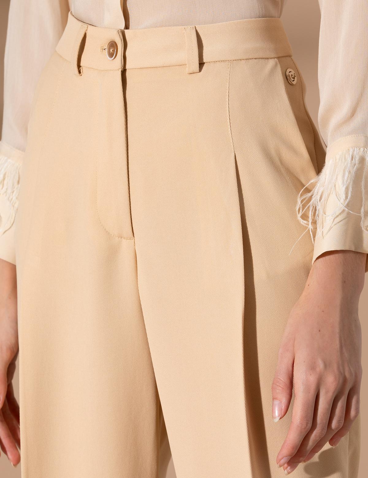 Bej Kumaş Pantolon - 50269307016