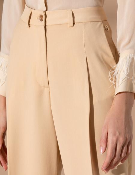 Bej Kumaş Pantolon - 50269307016