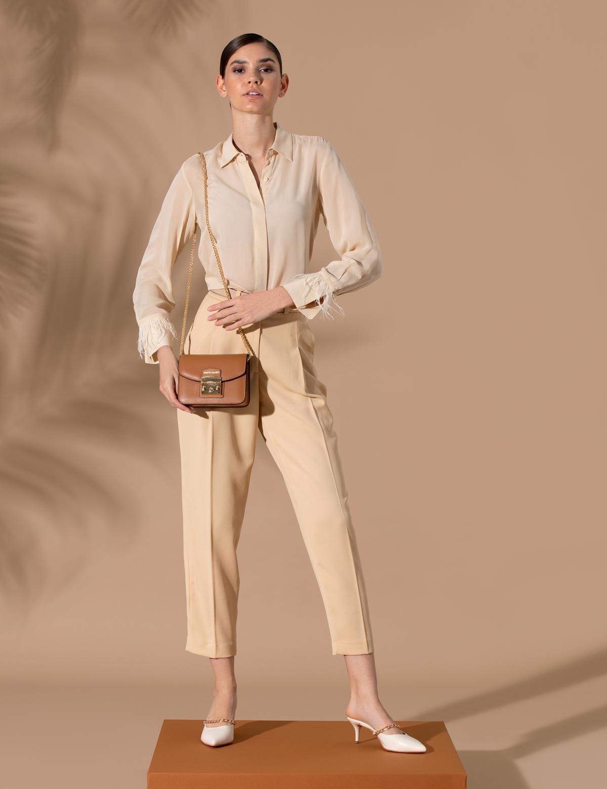 Bej Kumaş Pantolon - 50269307016