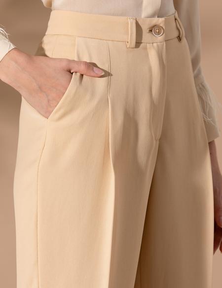 Bej Kumaş Pantolon - 50269307016