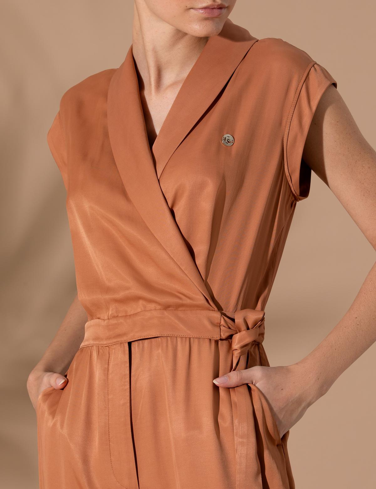 Kahverengi Comfort Fit Dokuma Tulum - 50262644034