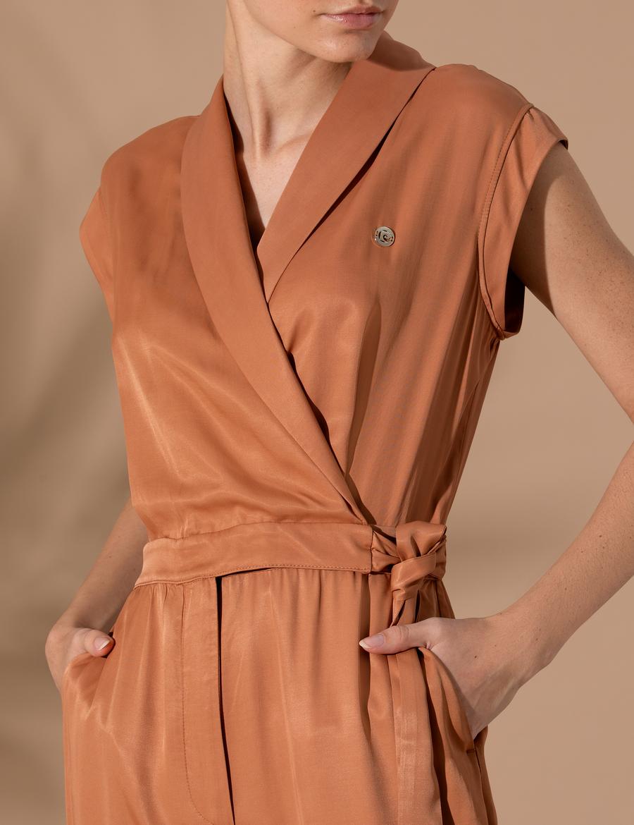 Kahverengi Comfort Fit Dokuma Tulum